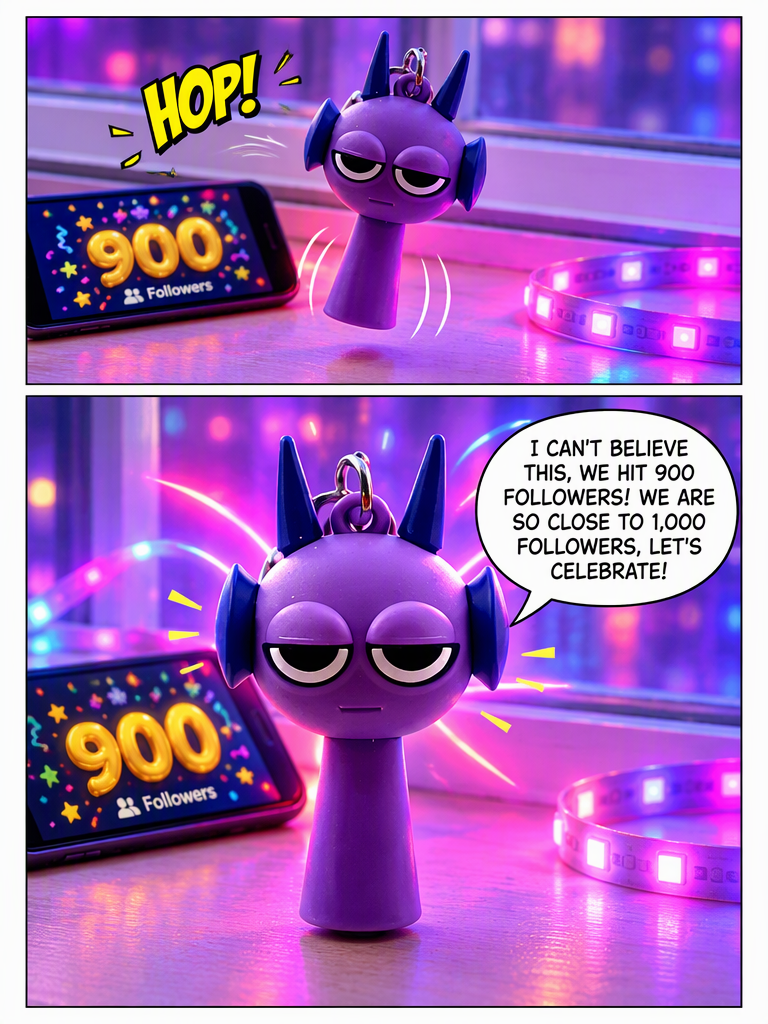 We finally hit to 900 followers (page 3 of 4)