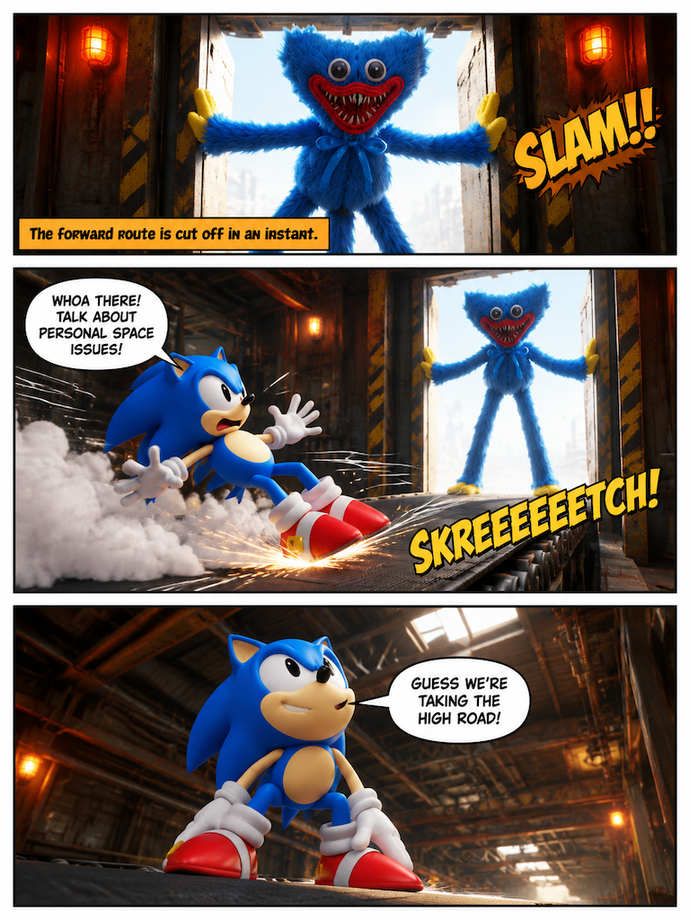 Sonic the Hedgehog vs Huggy Part 2: Factory Lockdown (page 2 of 4)