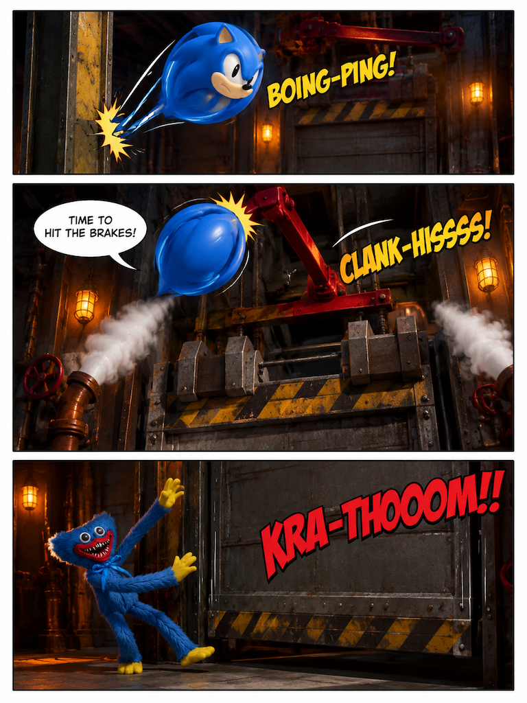 Sonic the Hedgehog vs Huggy Part 2: Factory Lockdown (page 3 of 4)