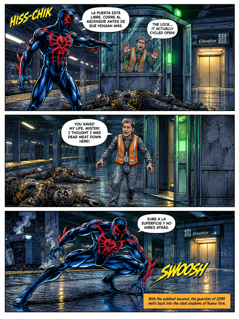 Spider-Man 2099:fleeing from zombies (page 4 of 4)
