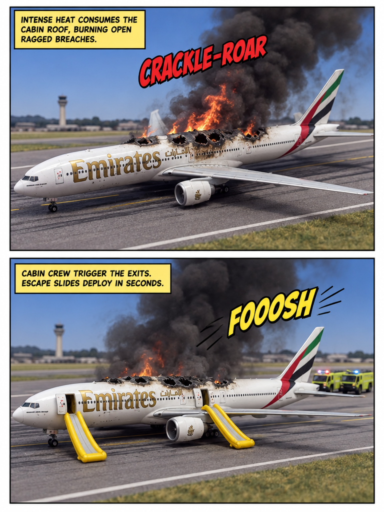 Flight 521 Belly Landing and Evacuation (page 3 of 4)