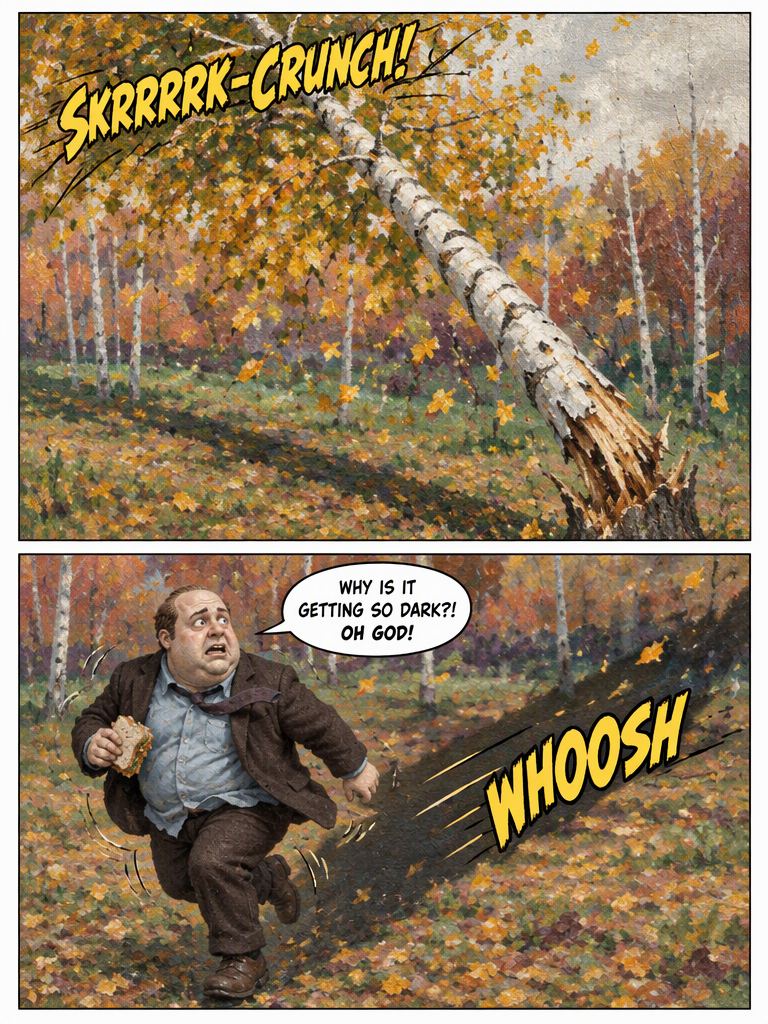 Kevin Malone gets crushed by tree (page 2 of 4)