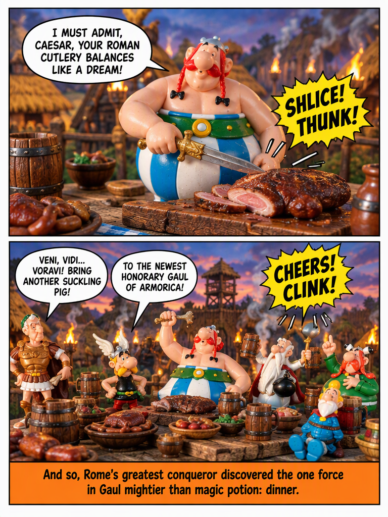 🗡 Asterix & Obelix 🪨 A Carving Compromise 💬 Comic p2 (page 4 of 4)