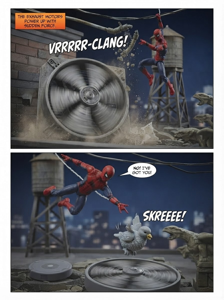 Spider-Man-  Peril in the Vent Shaft - Comics  Story part 7 (page 3 of 4)