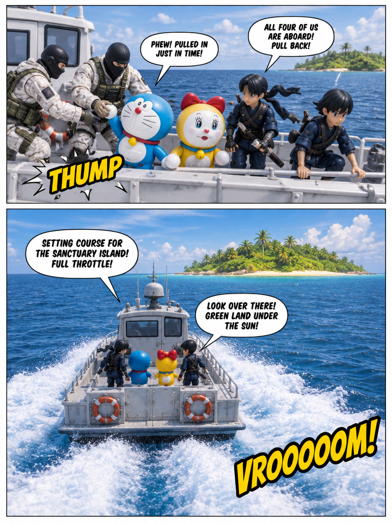 doraemon zombie apocalypse S1 episode15 final. boat from safe island (page 3 of 4)