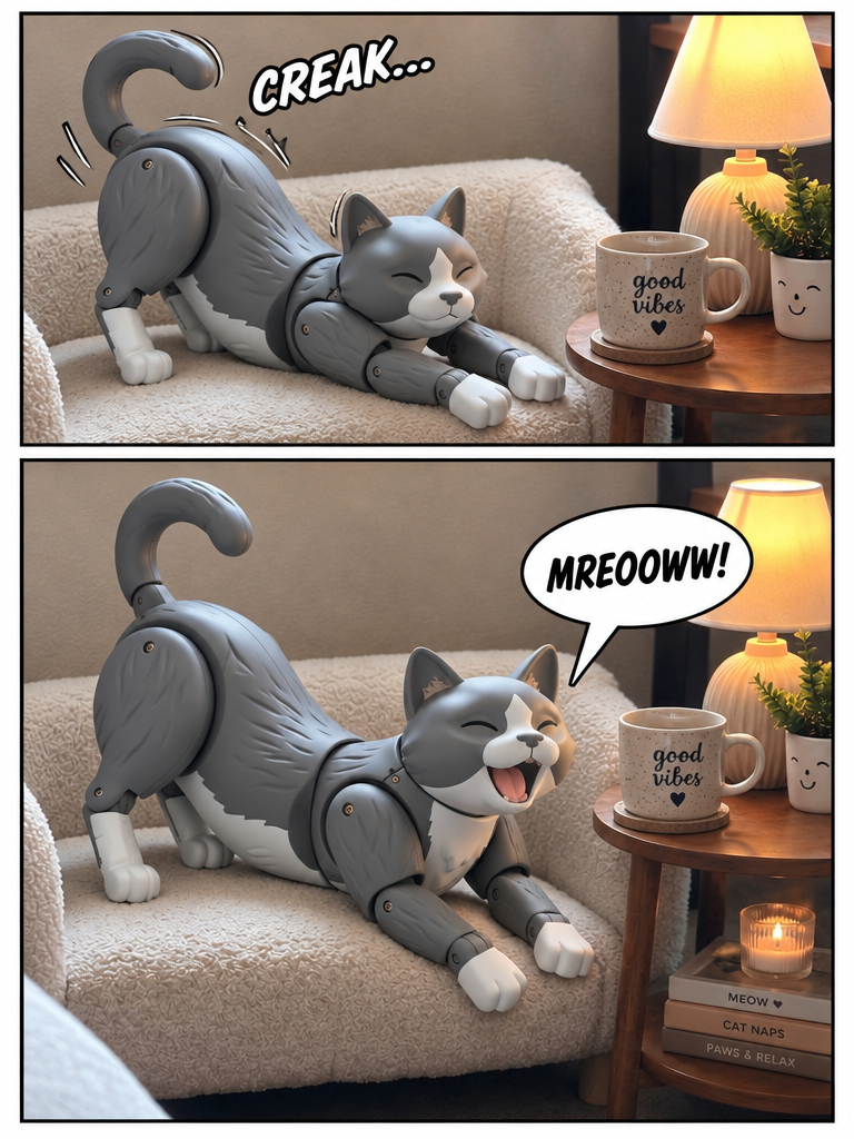 Morning Routine of the Robotic Cat (page 4 of 4)