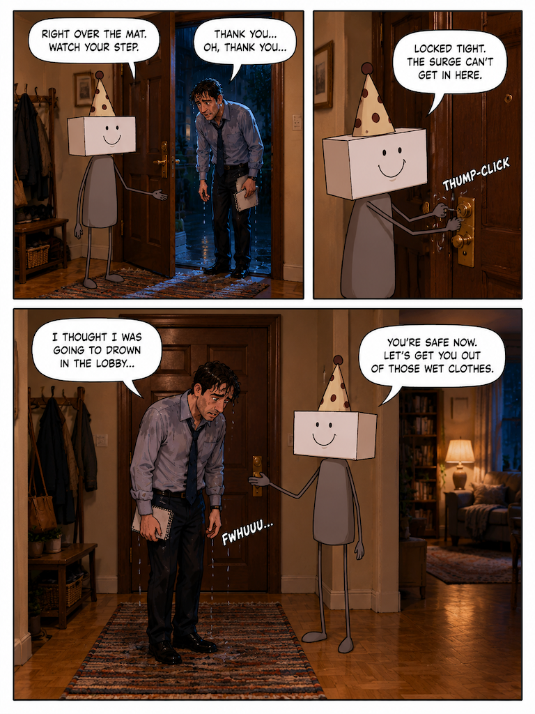 A Knock in the Deluge (page 3 of 4)