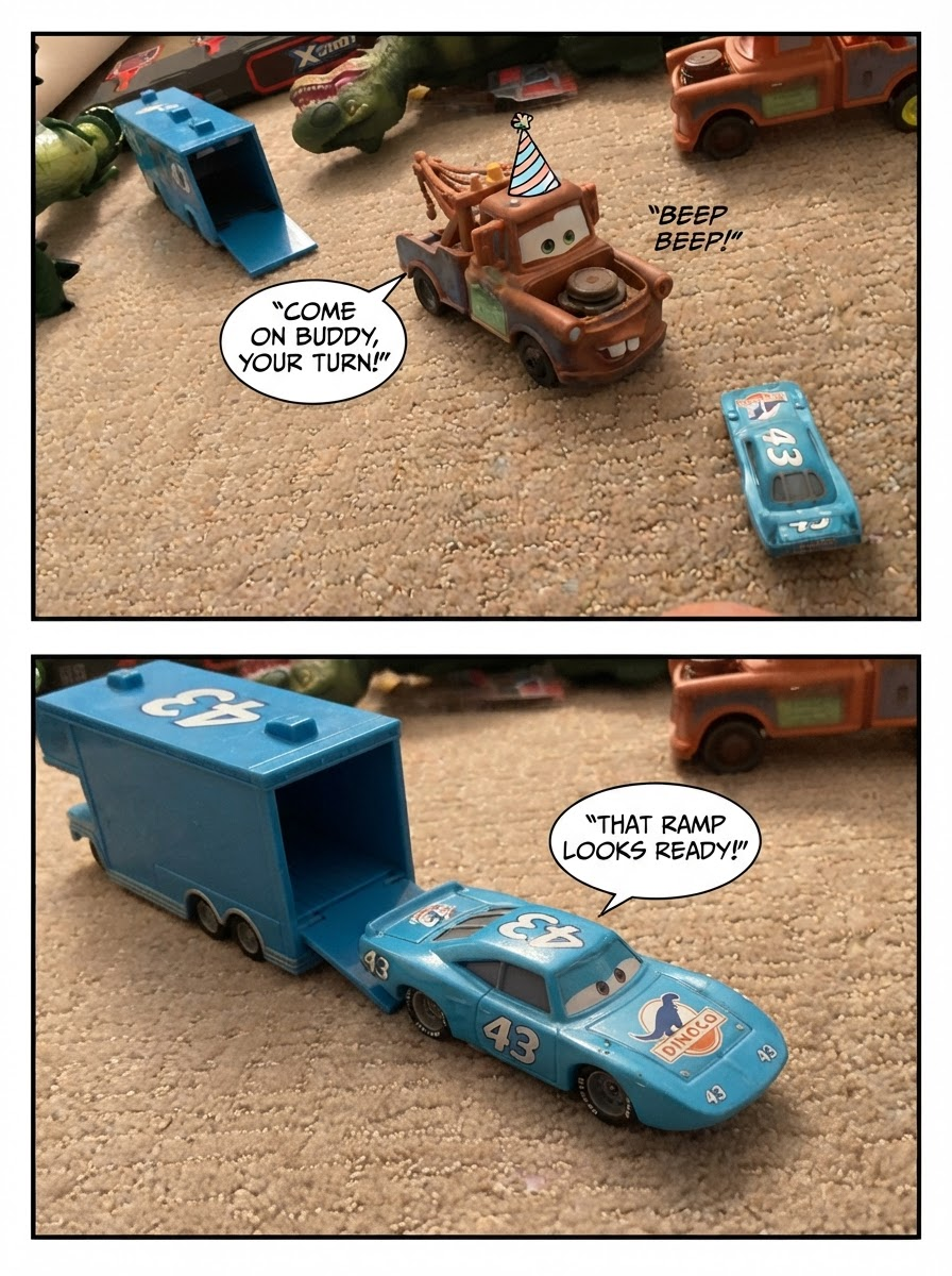 A Birthday Surprise on the Carpet Track (page 2 of 4)