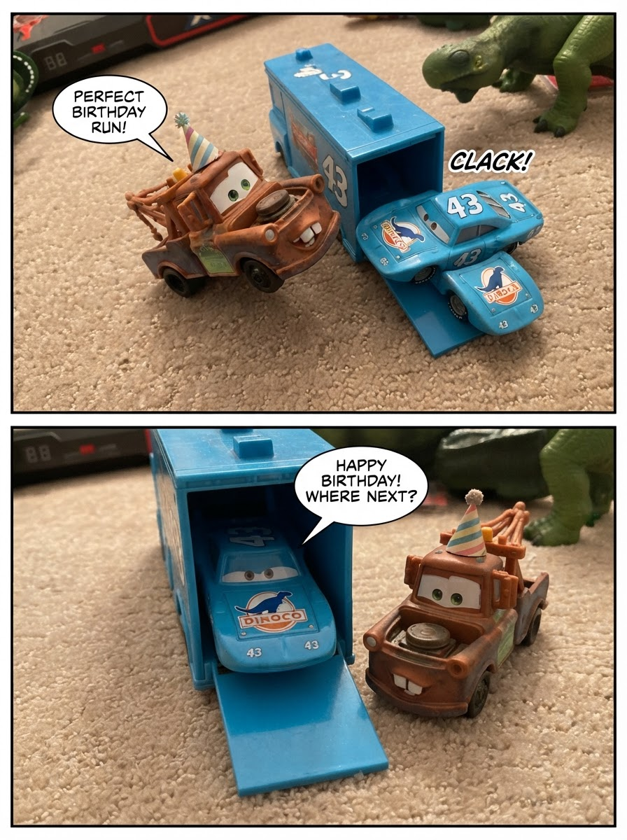 A Birthday Surprise on the Carpet Track (page 4 of 4)