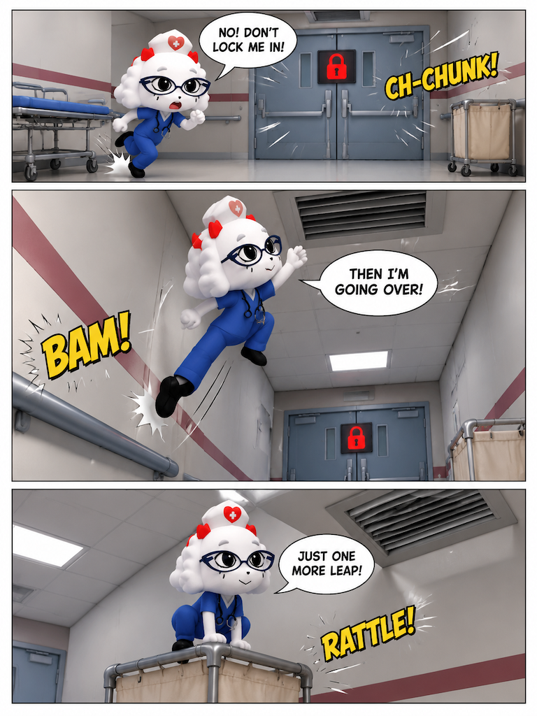 Hospital Dash: The Blocked Exit part 1 (page 2 of 4)