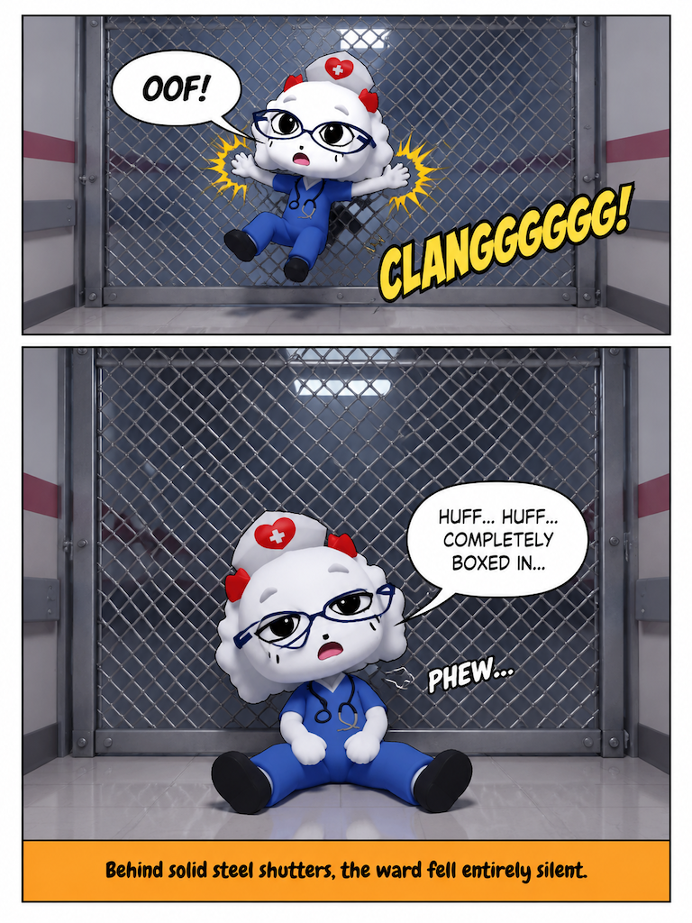 Hospital Dash: The Blocked Exit part 1 (page 4 of 4)