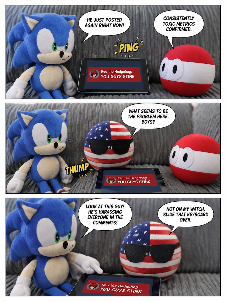 Reporting Red the Hedgehog (page 2 of 4)