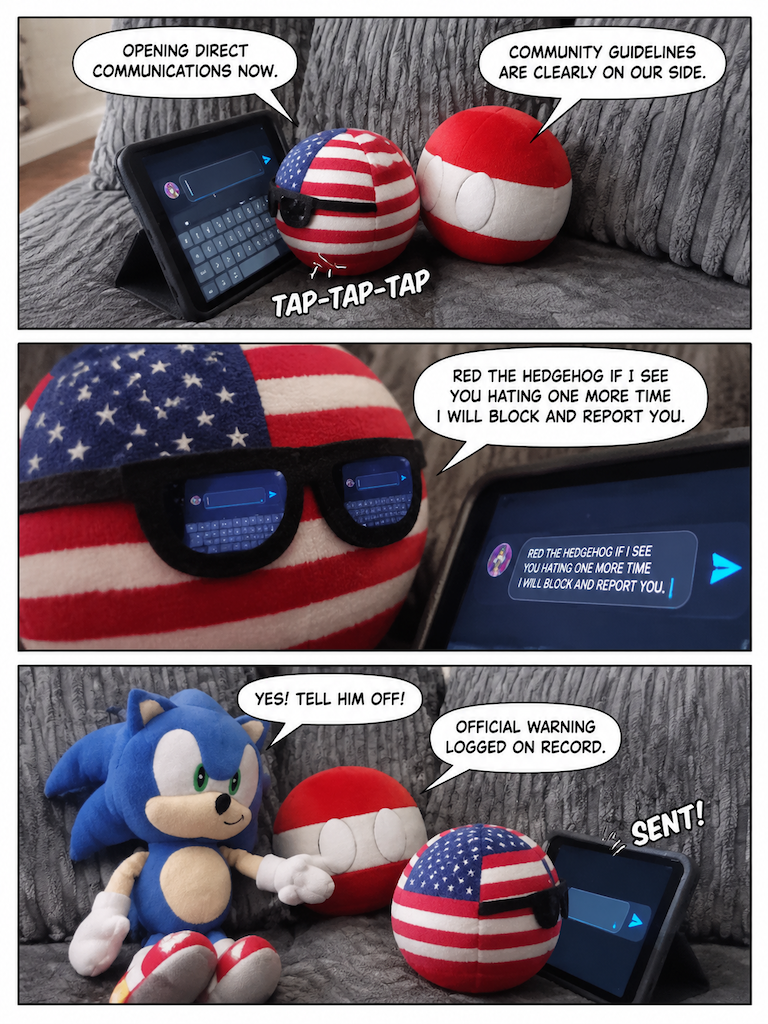 Reporting Red the Hedgehog (page 3 of 4)