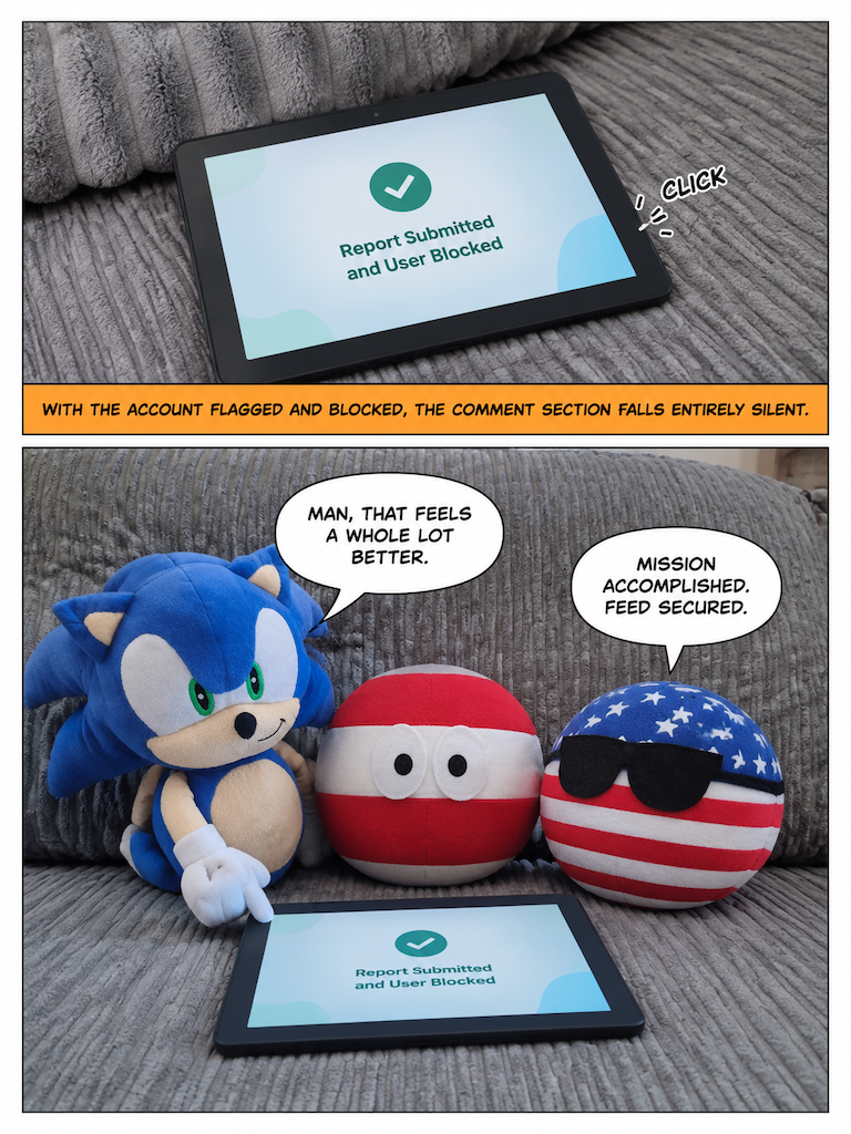 Reporting Red the Hedgehog (page 4 of 4)