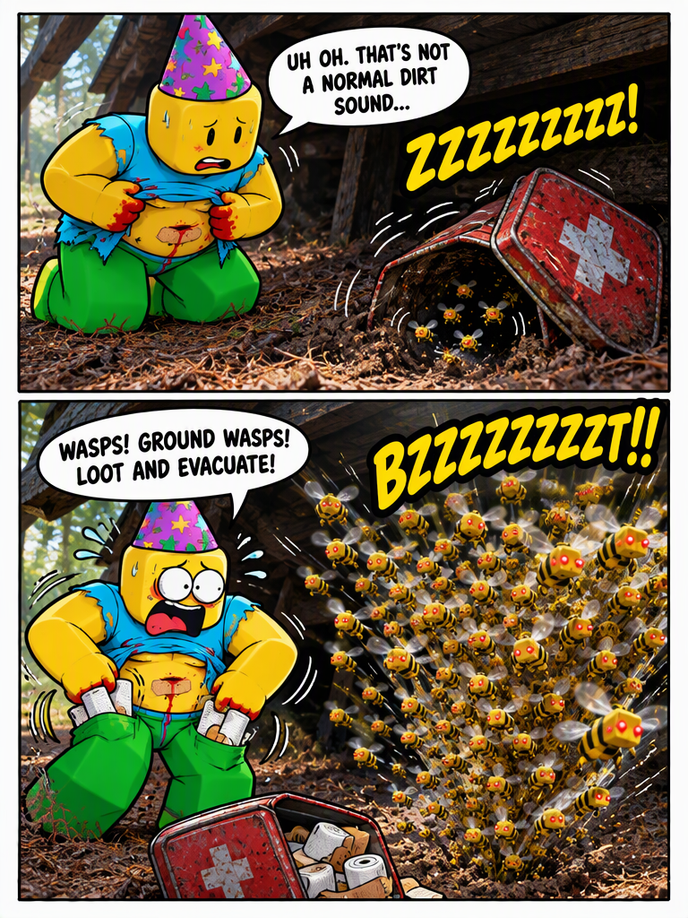 First Aid and the Flying Stingers (page 2 of 4)
