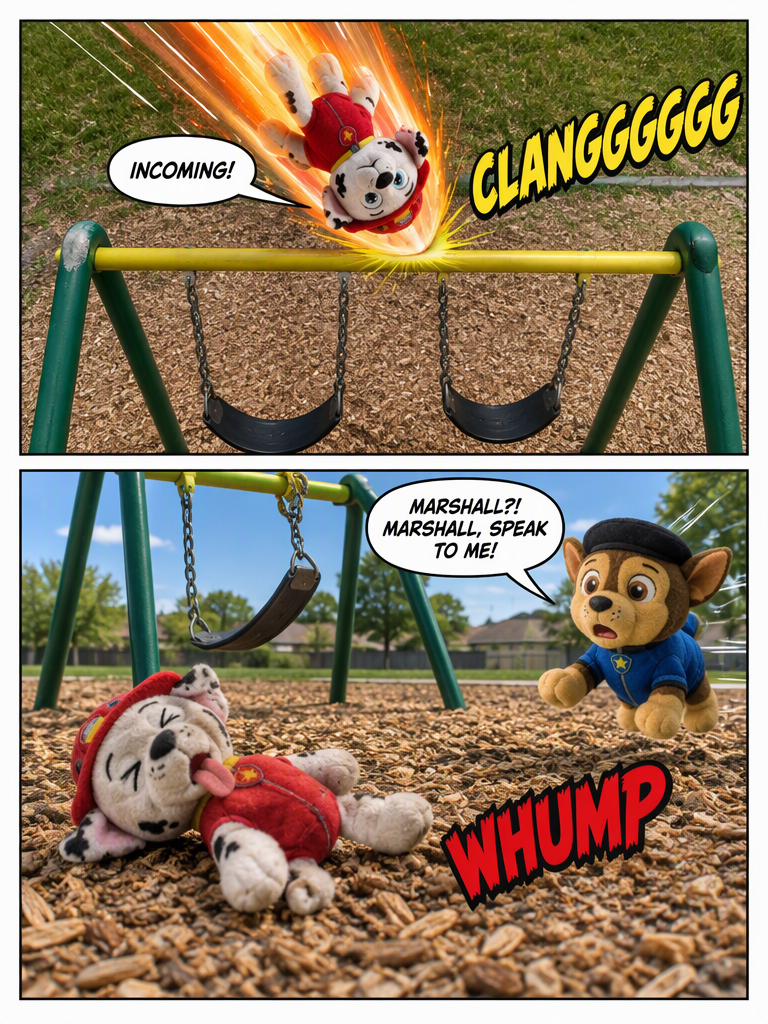 marshall and chase: The sudeen swing situation 🐶❗️ (page 1) (page 3 of 4)