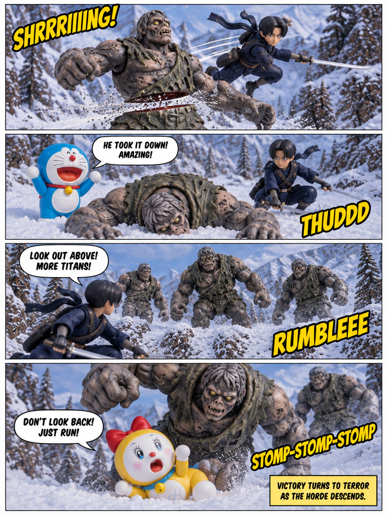 doraemon zombie apocalypse S1 episode 14 titan zombie coming (page 4 of 4)