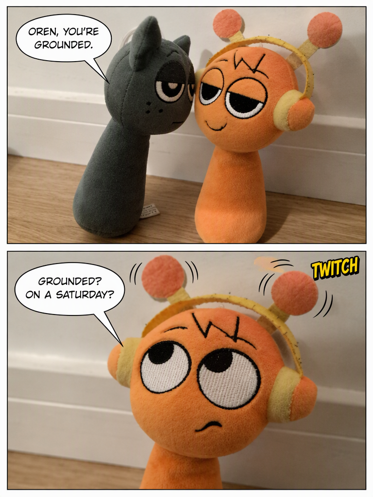 gray cat is grounding orange boy (page 2 of 4)
