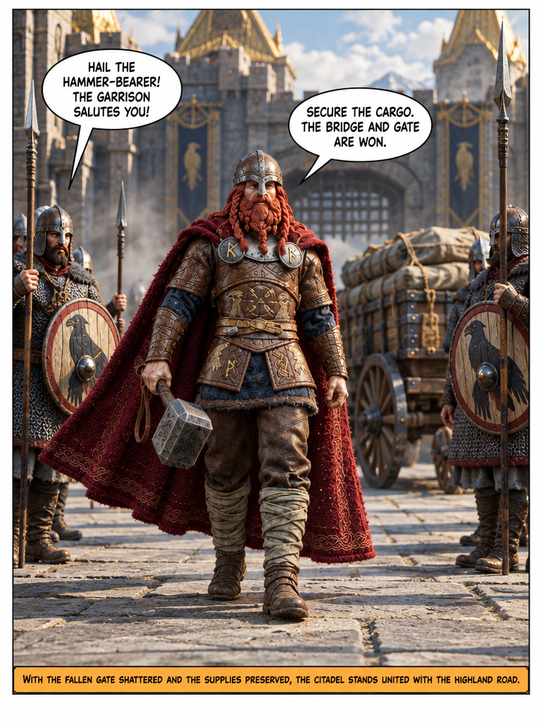 🔨 Viking Thor ⚡️ Breaching the Citadel Gate 💬 Comic Story part 3 (page 4 of 4)