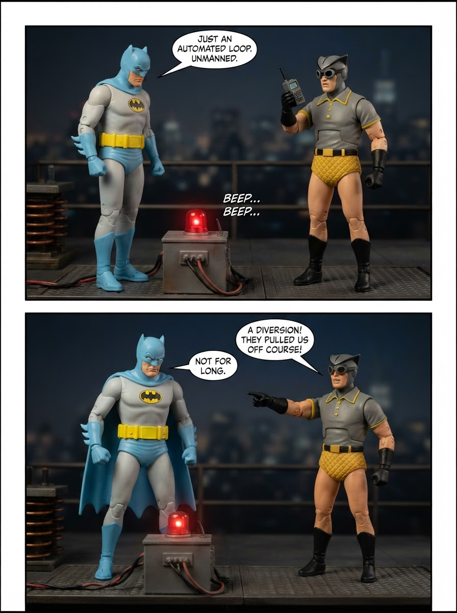 Batman 🦇Vs Nite Owl 🦉-  Decoy at the Substation - 💬Comic Story ;part7 (page 3 of 4)