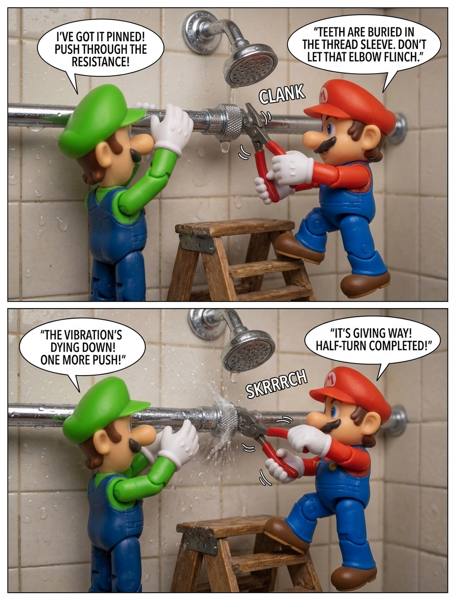 Mission Complete in the Bathroom (page 2 of 4)