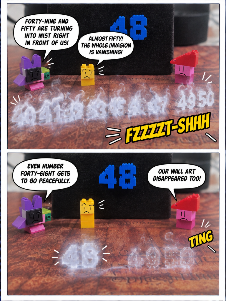 The Great Dissolving of 1 to 50 (page 3 of 4)