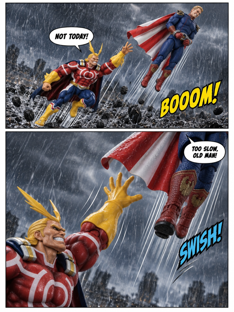 All Might vs Homelander πͺπΌ Humiliated Retreat π¬ Comic Story part 6 (end) (page 3 of 4)