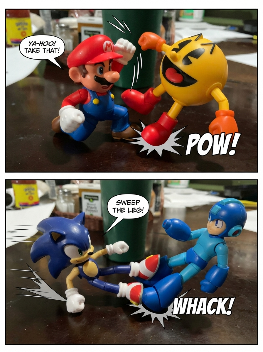 Mii Sonic and Mario vs Pac-Man and Mega Man (page 3 of 4)