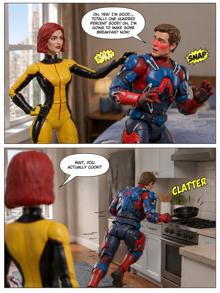 the atom and Giganta Morning Routine (page 2 of 4)