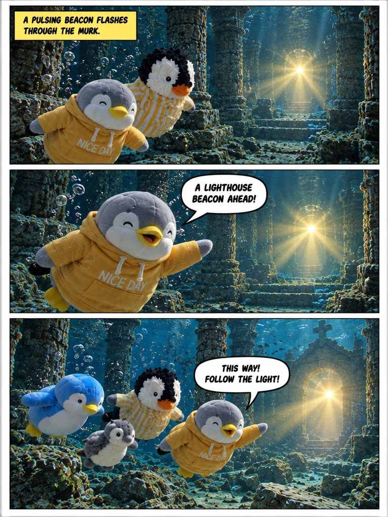 Three Penguin Siblings: Through the Sunken Portal to the Enchanted Glade (page 2 of 4)
