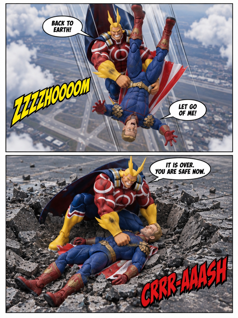 All Might vs Homelander πͺπΌ Clash Above the Divide π¬ Comic Story part 4 (page 4 of 4)
