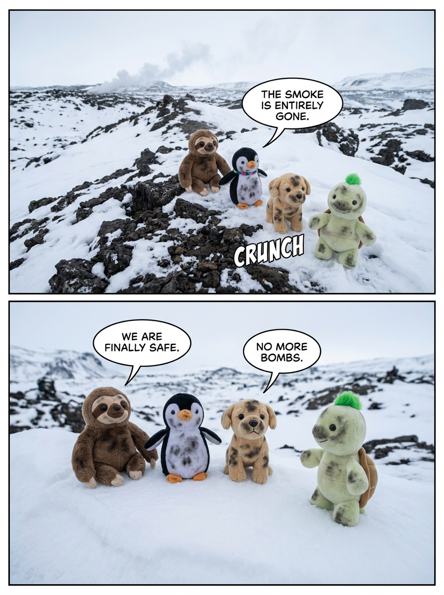 A Sigh of Relief Across the Volcanic Snow (page 3 of 4)