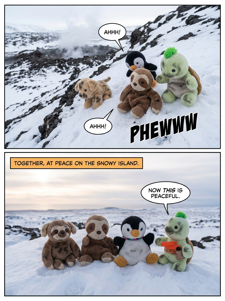 A Sigh of Relief Across the Volcanic Snow (page 4 of 4)