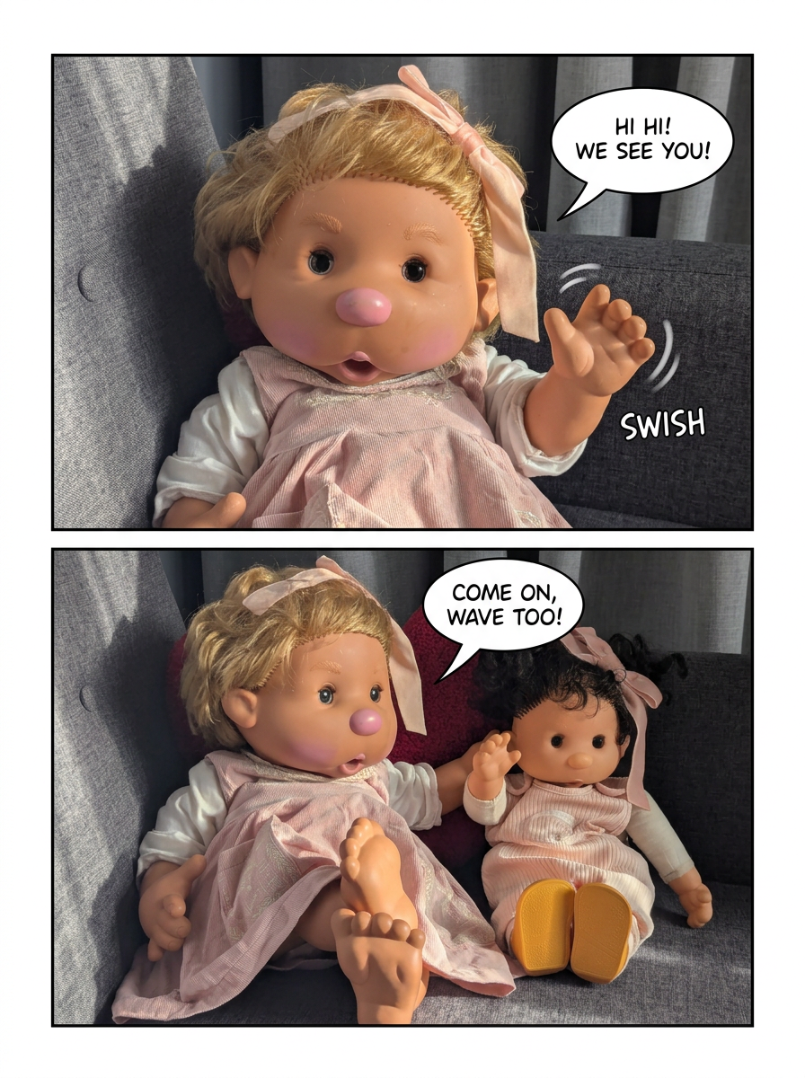 Two Dolls Waving (page 3 of 4)