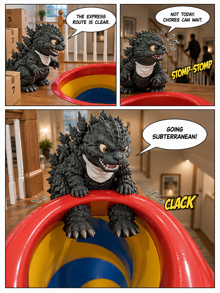 Godzilla-9 and the Basement Slide (page 2 of 4)