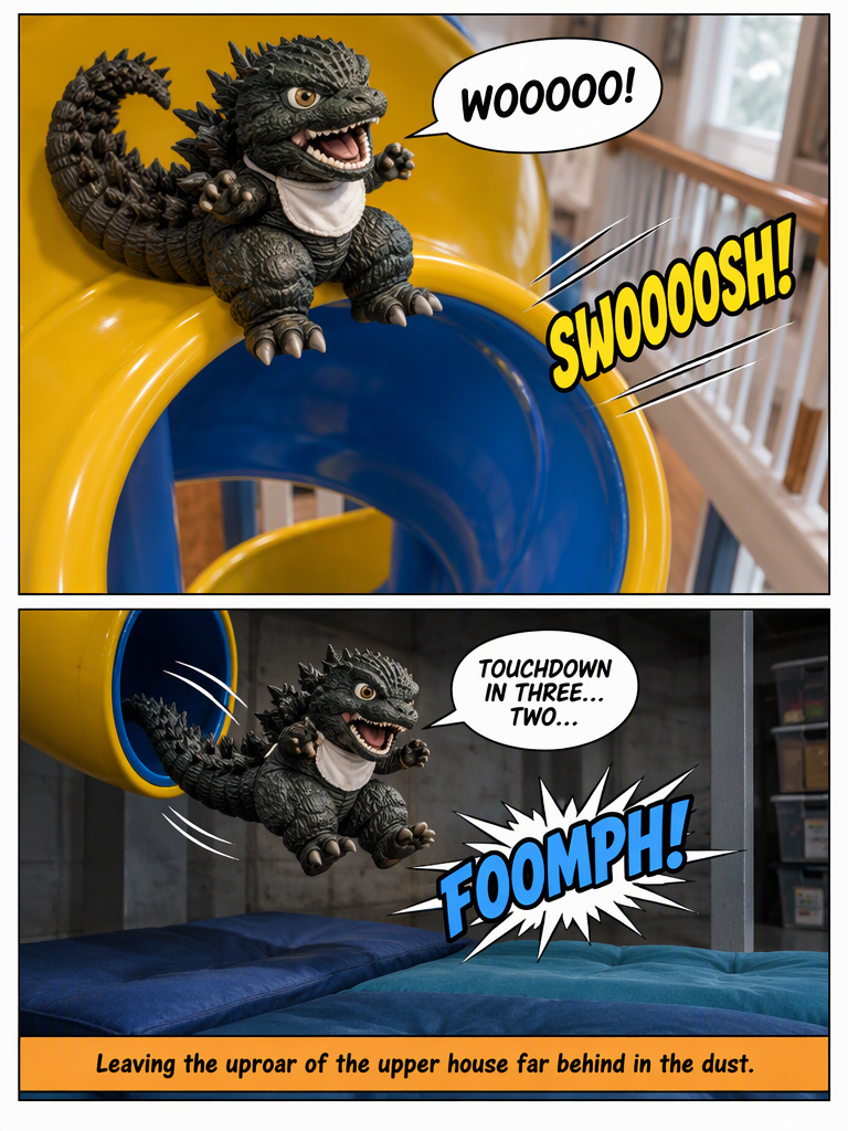 Godzilla-9 and the Basement Slide (page 3 of 4)