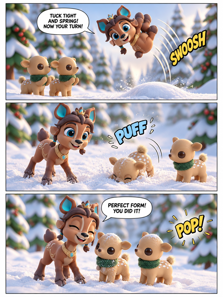 Winter Meadow Acrobats (page 2 of 4)
