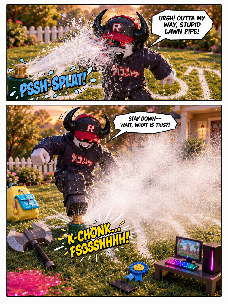 .Sprinkler Panic on the Lawn (page 2 of 4)