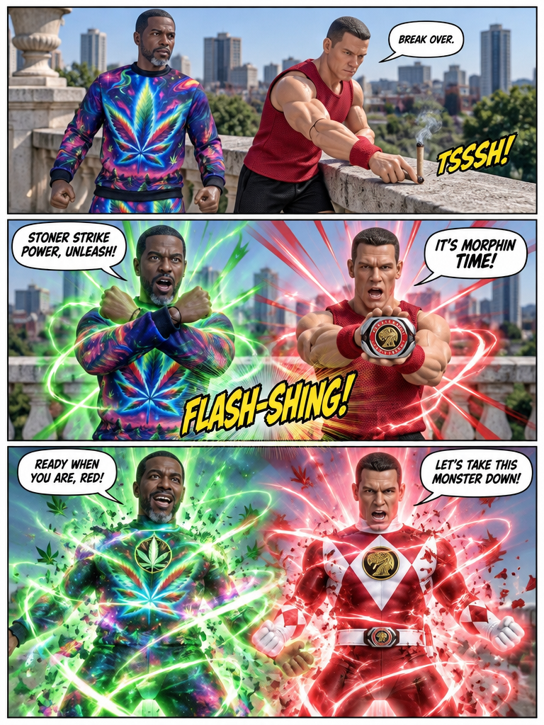 Stoner Strike and Red Ranger Clash featuring John Cena as Jason Lee Scott (page 3 of 4)