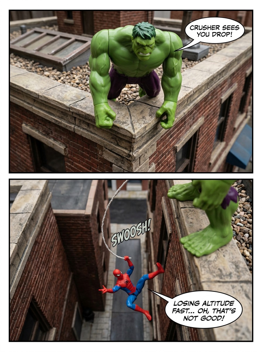 Rooftop Pursuit Down to Asphalt (page 2 of 4)