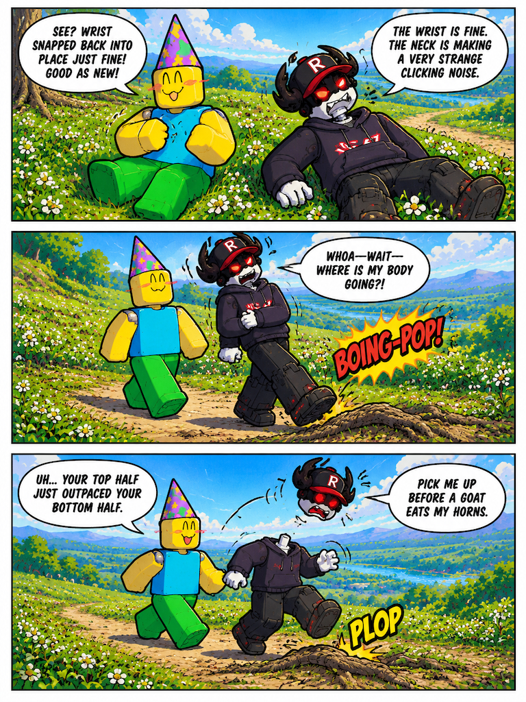 A Tumble and a Quick Reattachment (page 3 of 4)