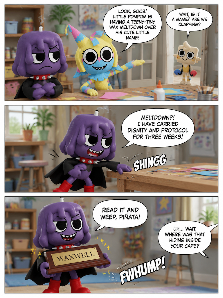 His name is Waxwell, not Pompom (page 2 of 4)