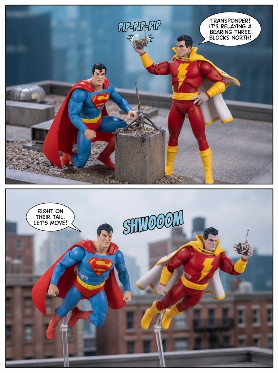 Superman Vs Shazam: 🦸‍♂️💪🏼 Sabotage in the Skylight 💬 Comic Story;  part 6 (page 2 of 4)