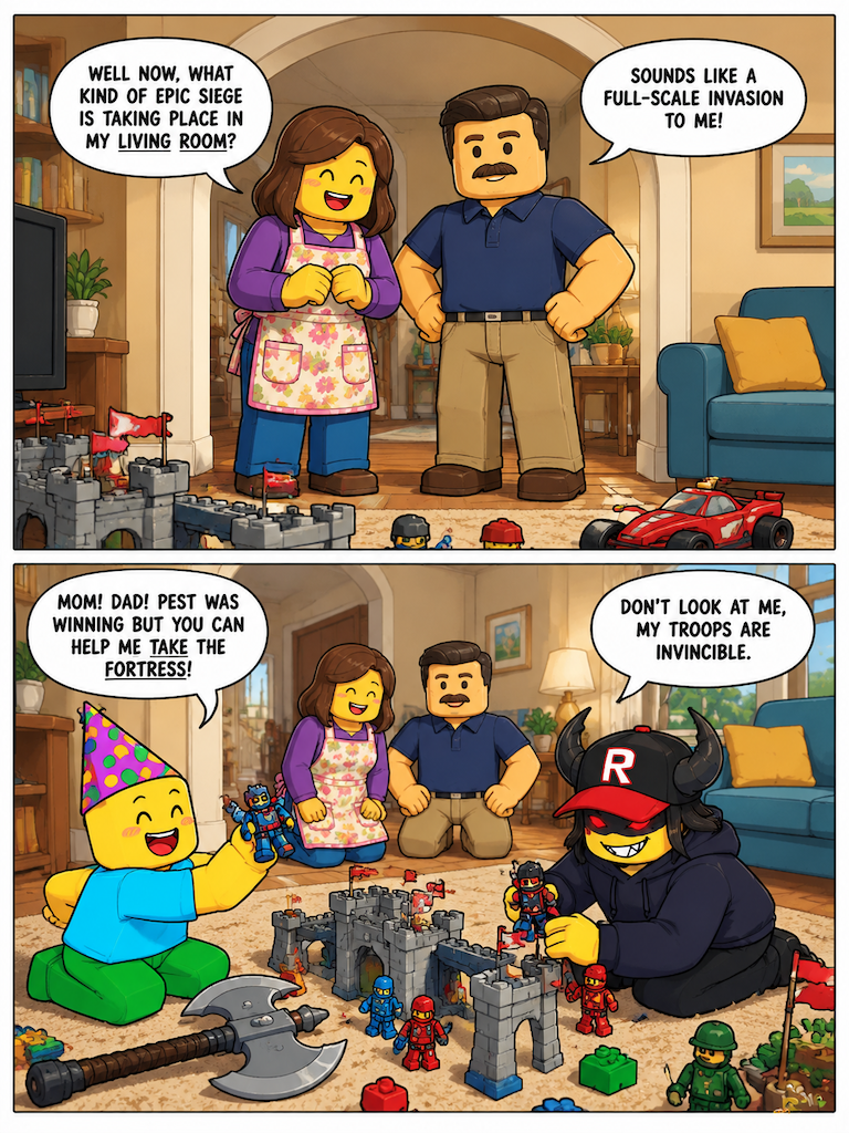 Family Playtime in the Living Room (page 2 of 4)