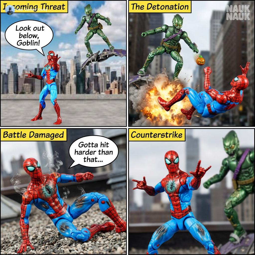 Spider-Man Rooftop Battle comic vers