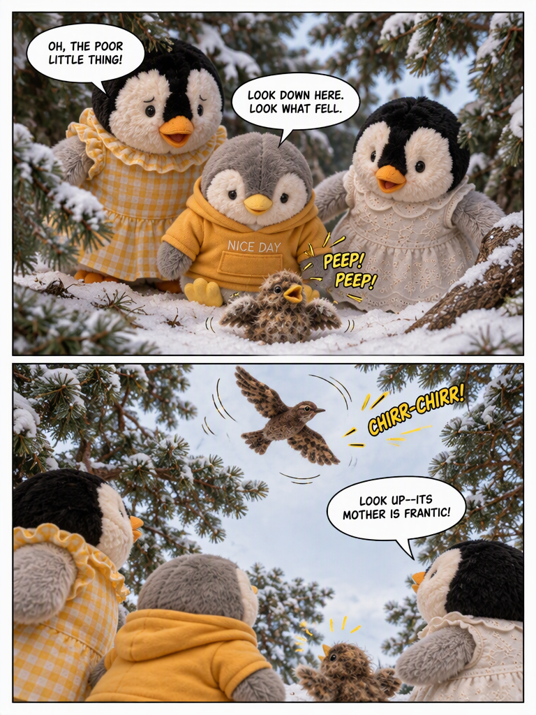 Three Penguin Siblings: The Superhero Penguins - A Cry in the Snow (page 3 of 4)