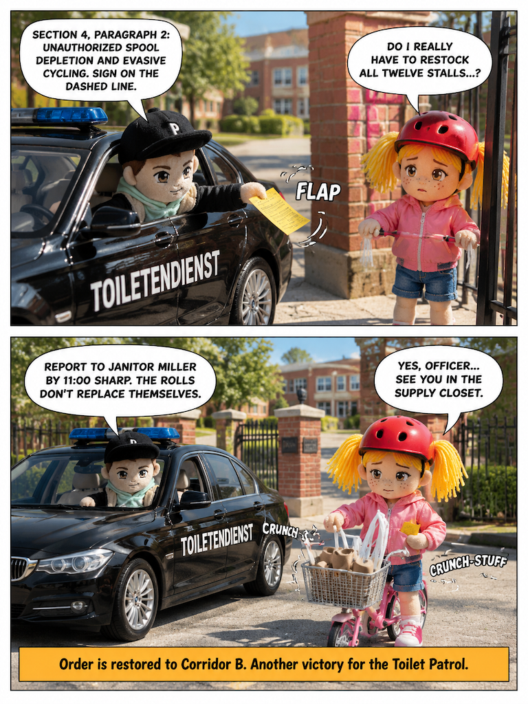 Hallway Patrol: The Restroom Pursuit (page 4 of 4)