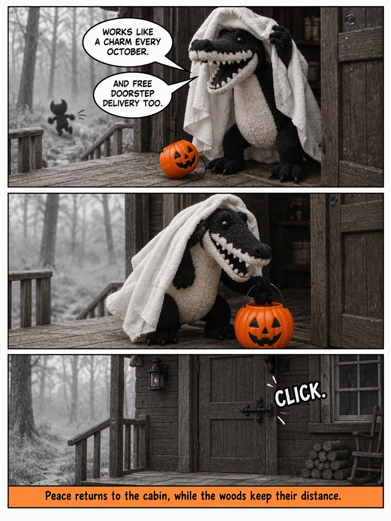 haunted hijinx  (bendy and the ink machine cartoon but in nauk nauk) (page 4 of 4)