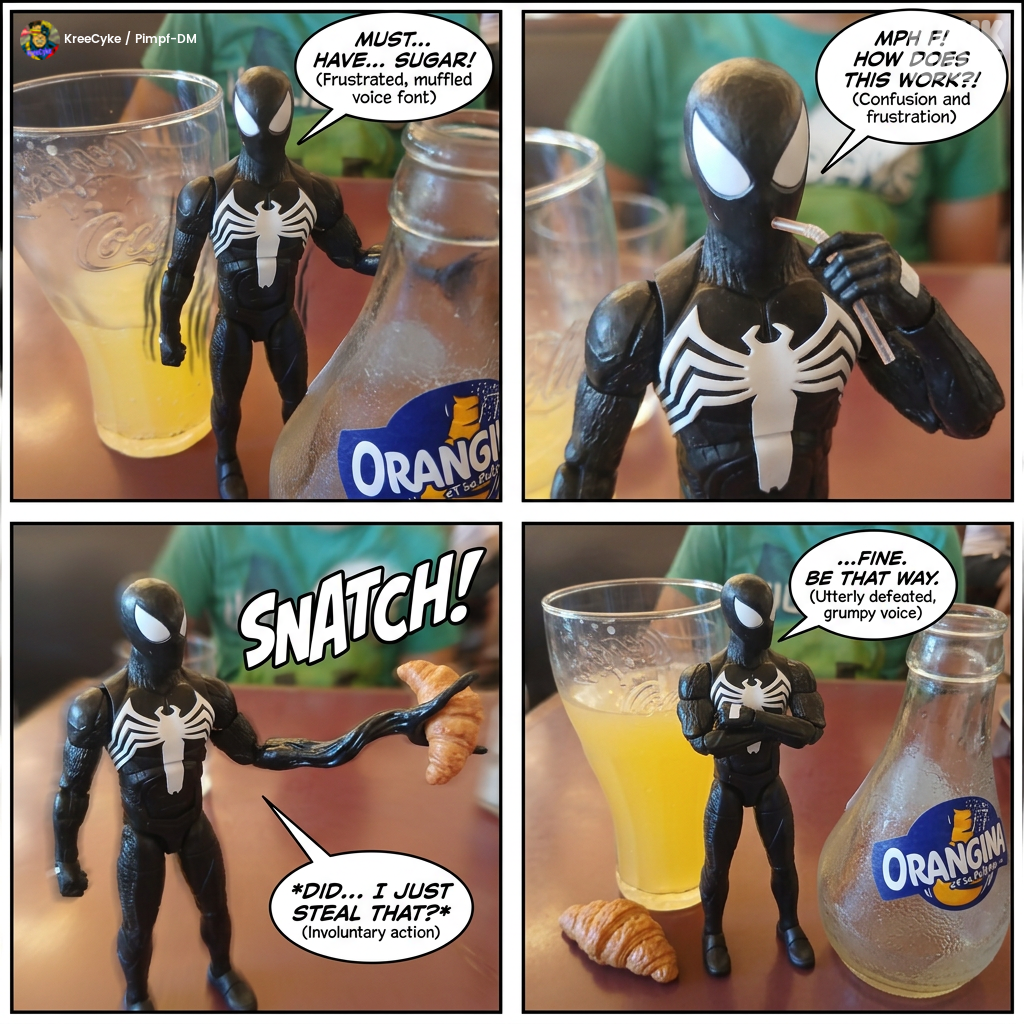 Black Suit Spider-Man needs a sugar fix v3.0 ' Comics Storyboard version