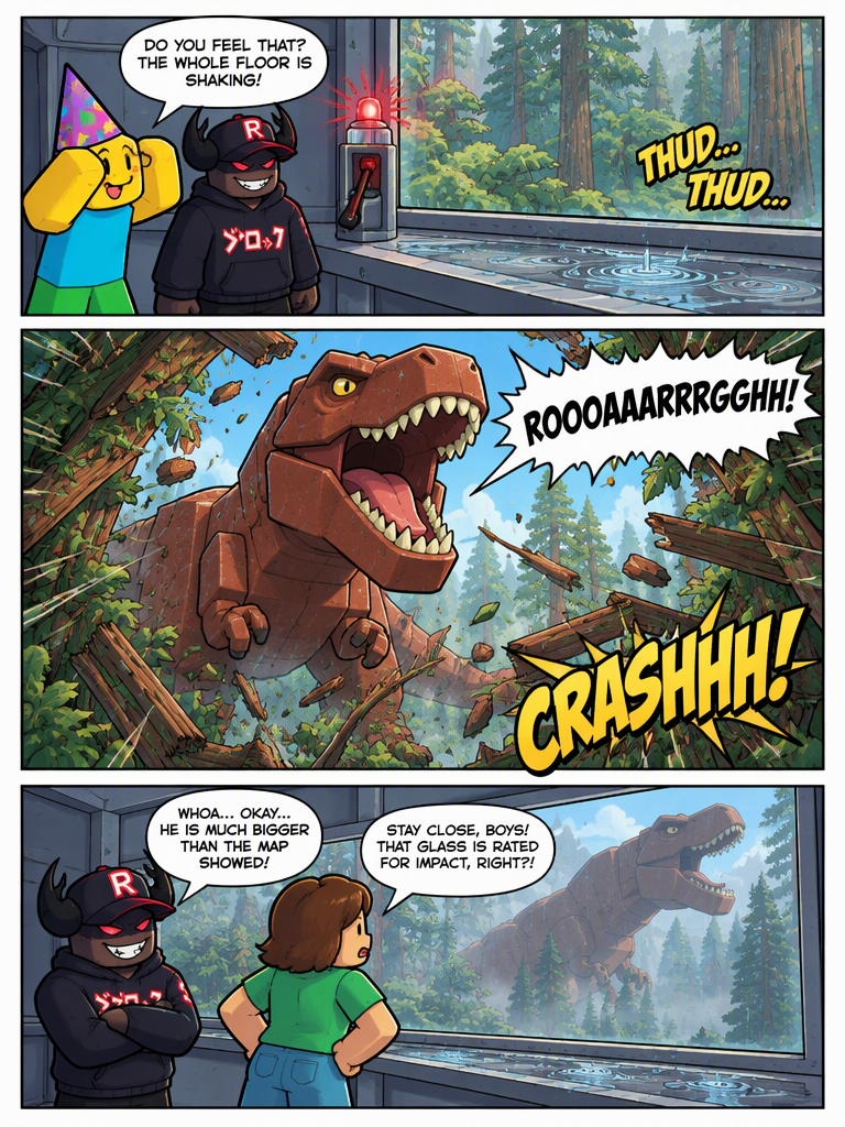 Tremors at the Tyrannosaurus Enclosure (page 2 of 4)